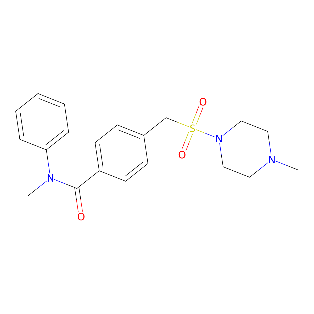 N-methyl-4-{[(4-methylpiperazin-1-yl)sulfonyl]methyl}-N-phenylbenzamide molecular structure, CAS 1242832-11-6