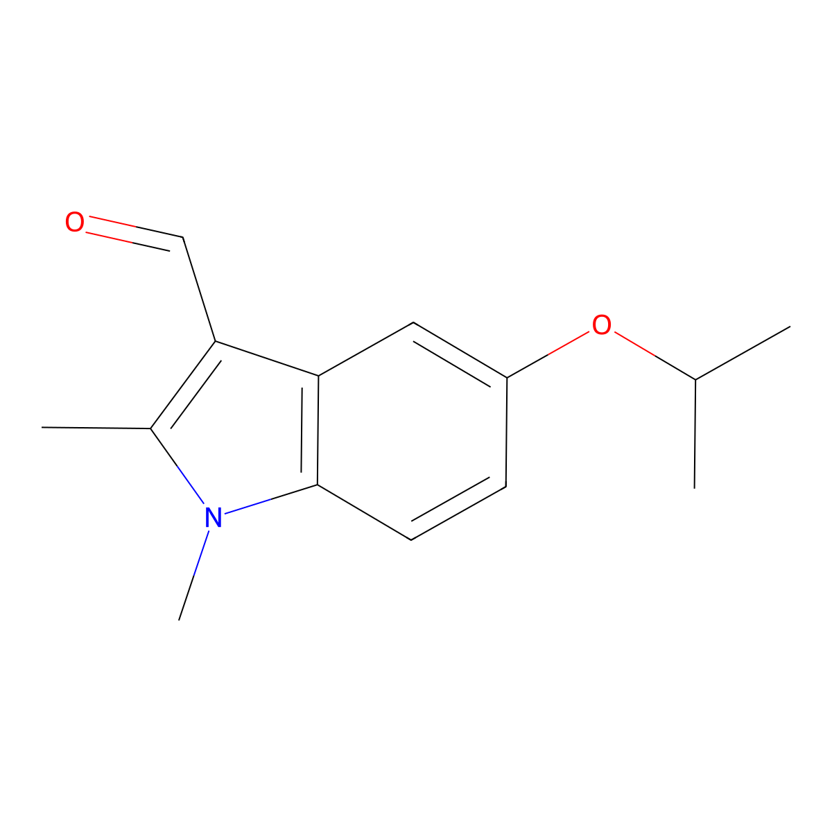 5-isopropoxy-1,2-dimethyl-1H-indole-3-carbaldehyde molecular structure, CAS 1242833-97-1
