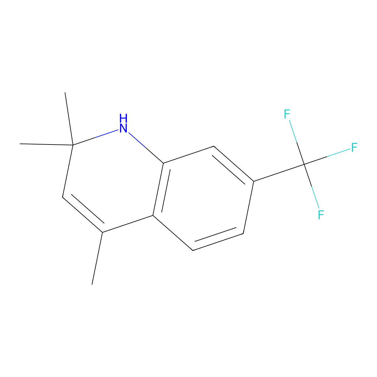 2,2,4-Trimethyl-7-(trifluoromethyl)-1,2-dihydroquinoline molecular structure, CAS 1242835-50-2