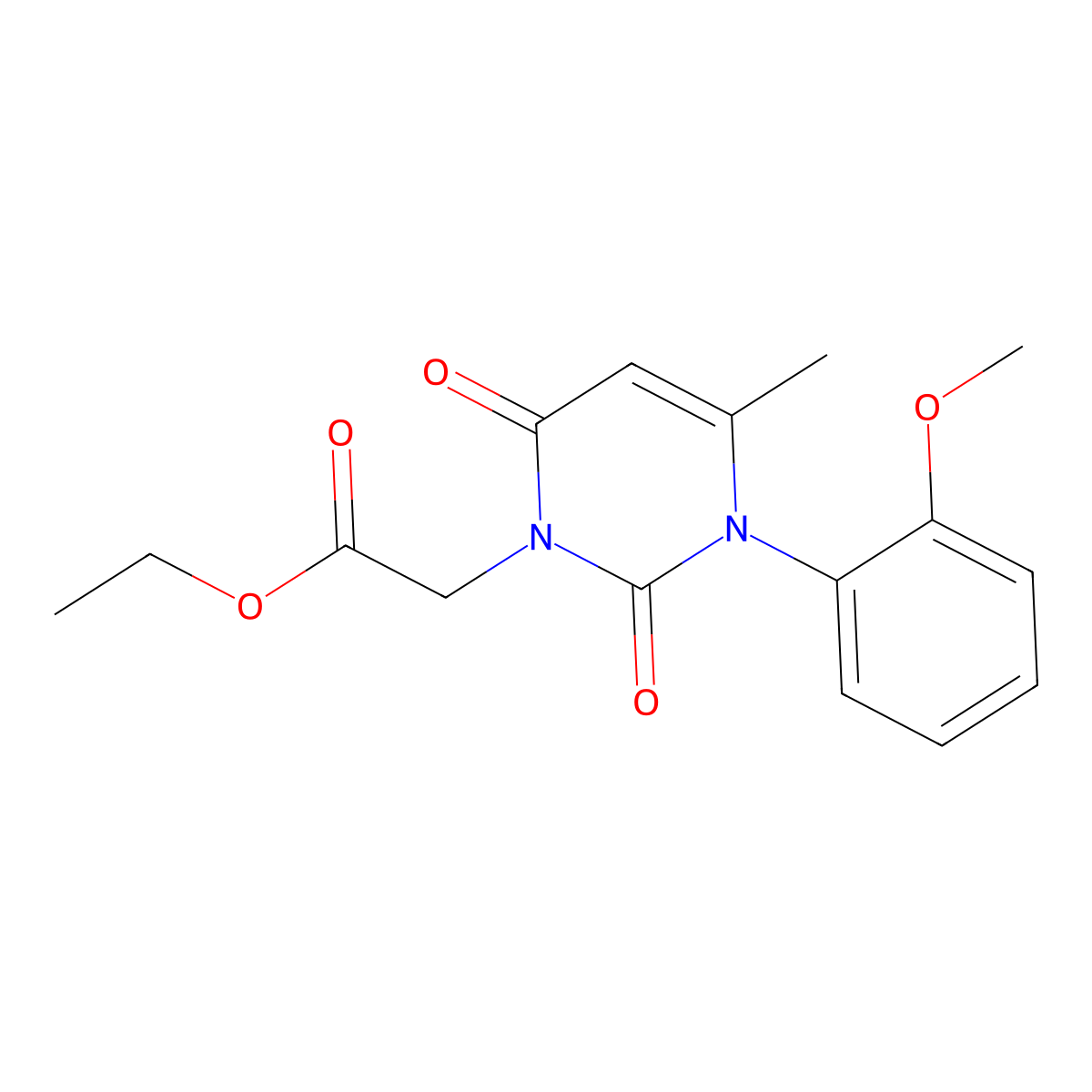 ethyl [3-(2-methoxyphenyl)-4-methyl-2,6-dioxo-3,6-dihydropyrimidin-1(2H)-yl]acetate molecular structure, CAS 1242837-22-4