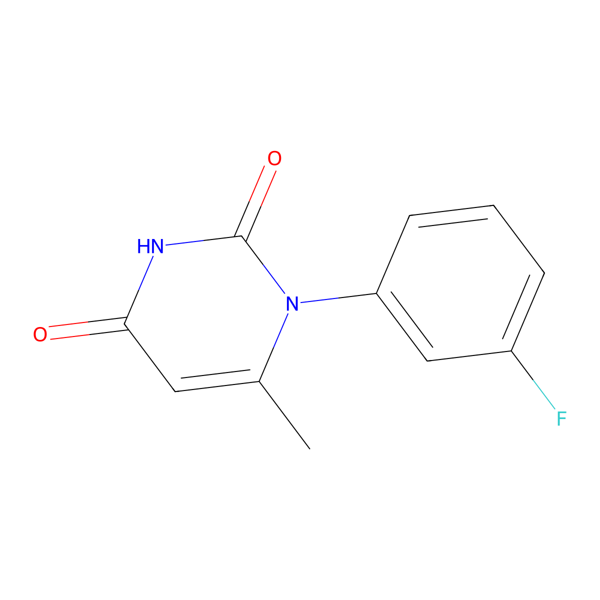 1-(3-fluorophenyl)-6-methylpyrimidine-2,4(1H,3H)-dione molecular structure, CAS 1242838-97-6