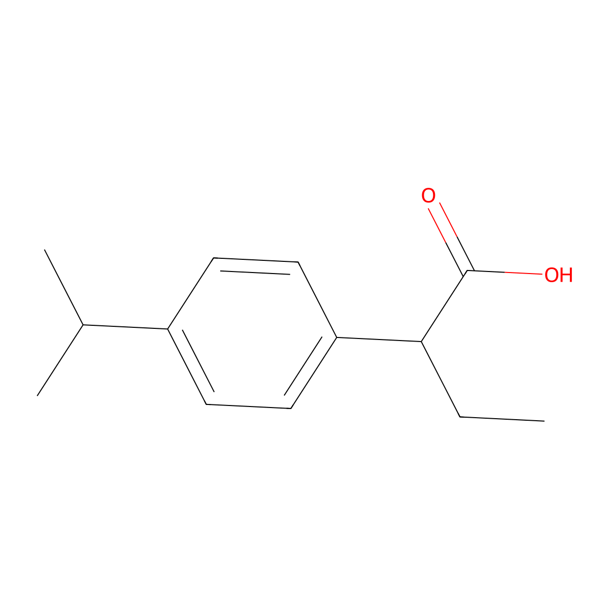 2-(4-Isopropylphenyl)butanoic acid molecular structure, CAS 124284-58-8