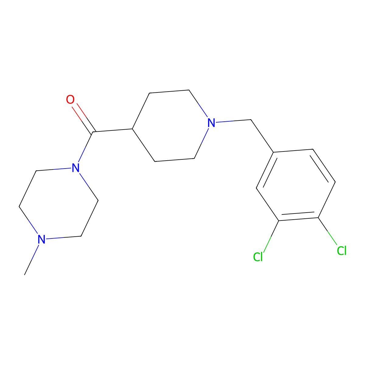 [1-(3,4-Dichlorobenzyl)piperidin-4-yl](4-methylpiperazin-1-yl)methanone molecular structure, CAS 1242840-03-4