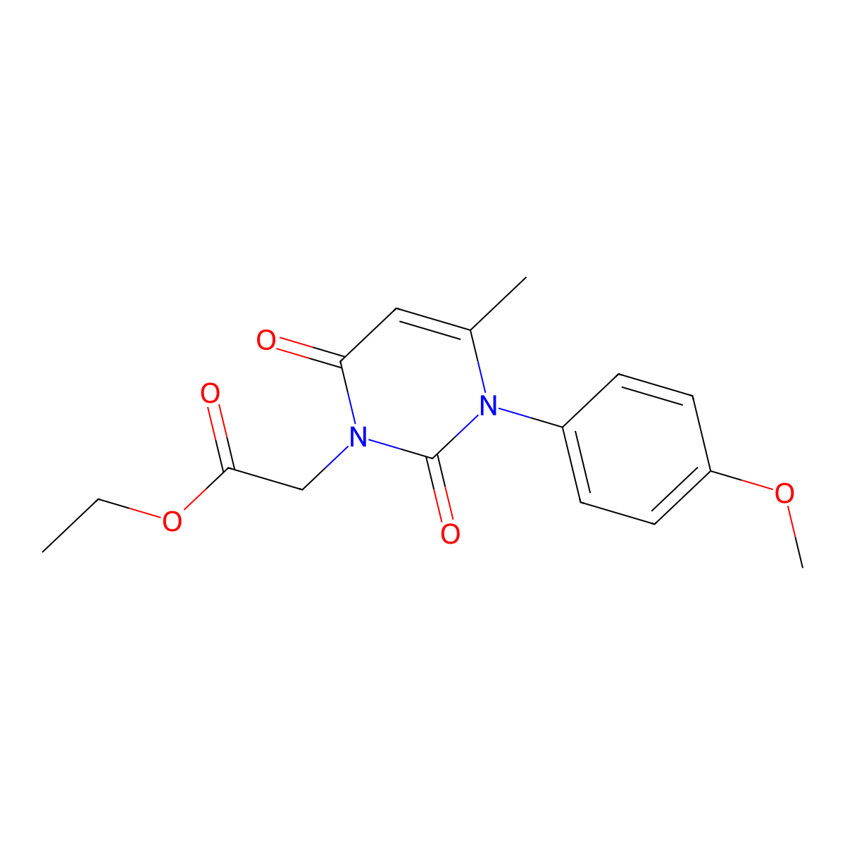 ethyl [3-(4-methoxyphenyl)-4-methyl-2,6-dioxo-3,6-dihydropyrimidin-1(2H)-yl]acetate molecular structure, CAS 1242840-42-1