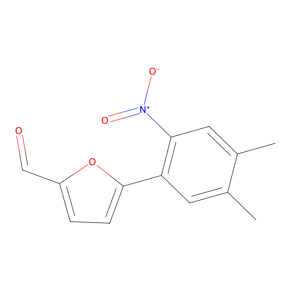 5-(4,5-Dimethyl-2-nitrophenyl)furan-2-carbaldehyde molecular structure, CAS 1242840-80-7