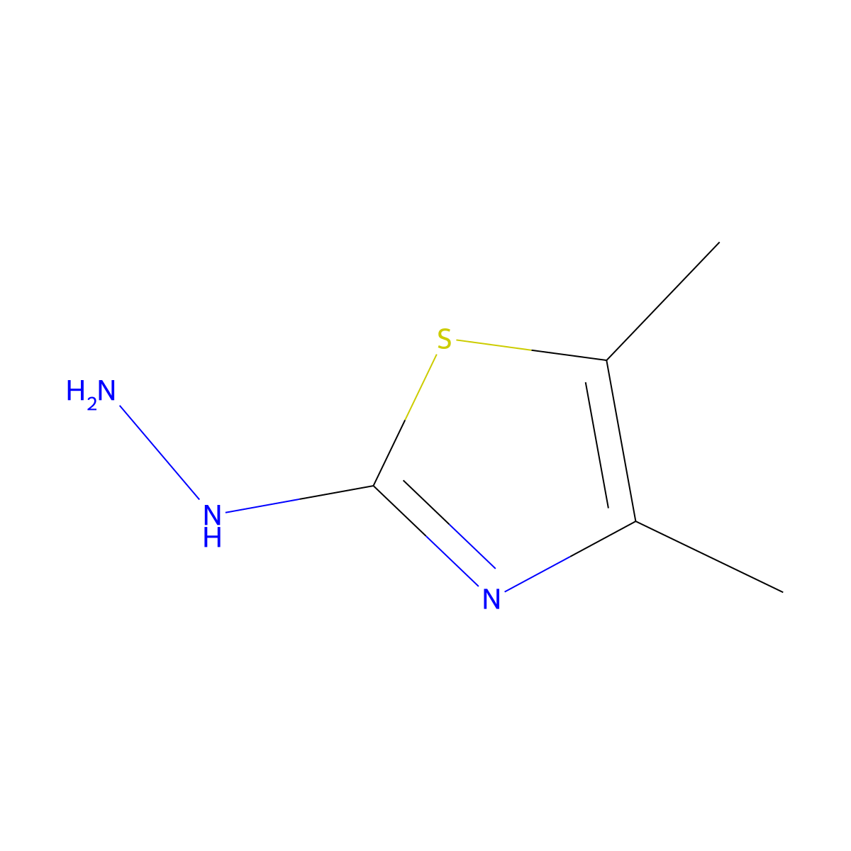 2-Hydrazinyl-4,5-dimethylthiazole molecular structure, CAS 124285-37-6