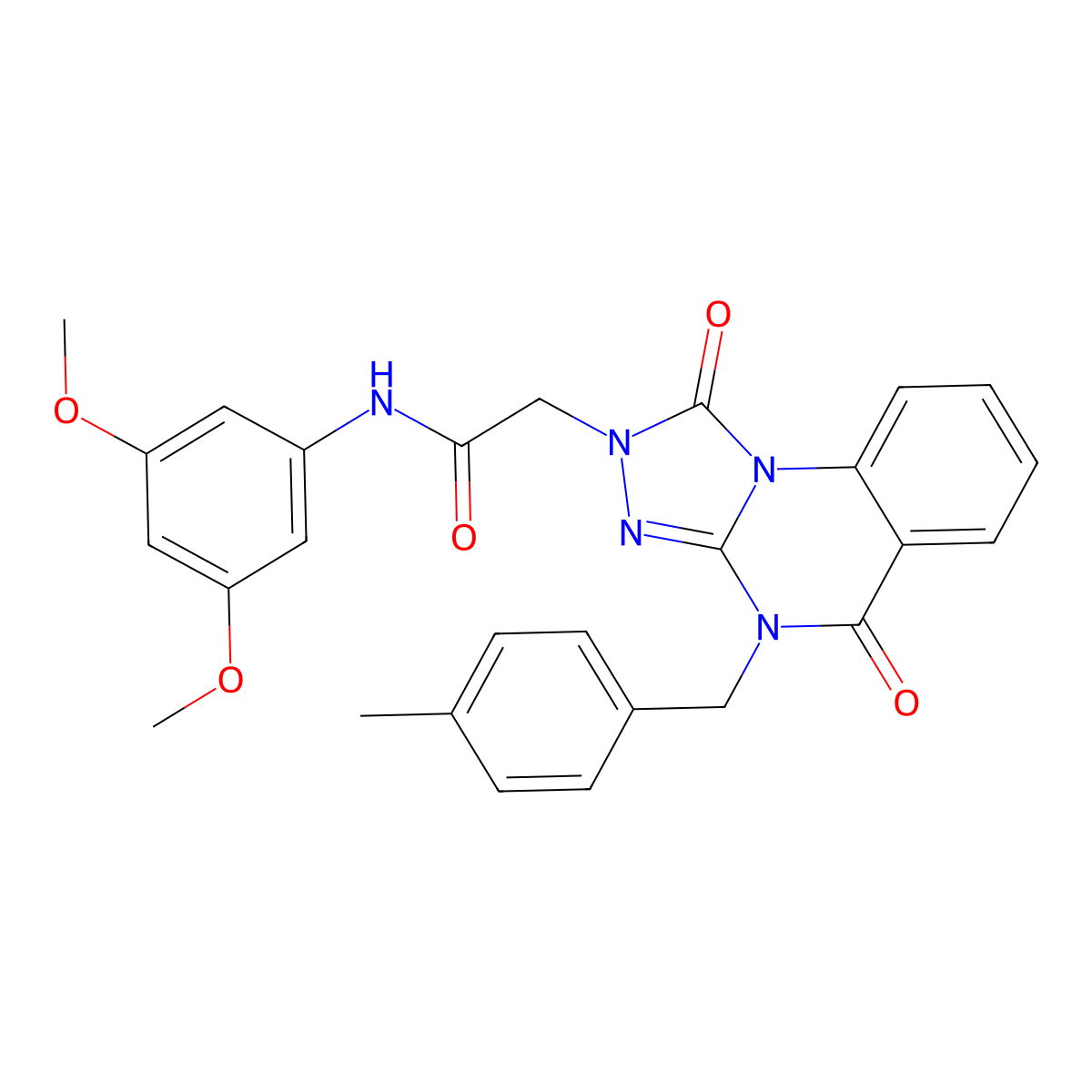 N-(3,5-dimethoxyphenyl)-2-(4-(4-methylbenzyl)-1,5-dioxo-4,5-dihydro-[1,2,4]triazolo[4,3-a]quinazolin-2(1H)-yl)acetamide molecular structure, CAS 1242856-62-7