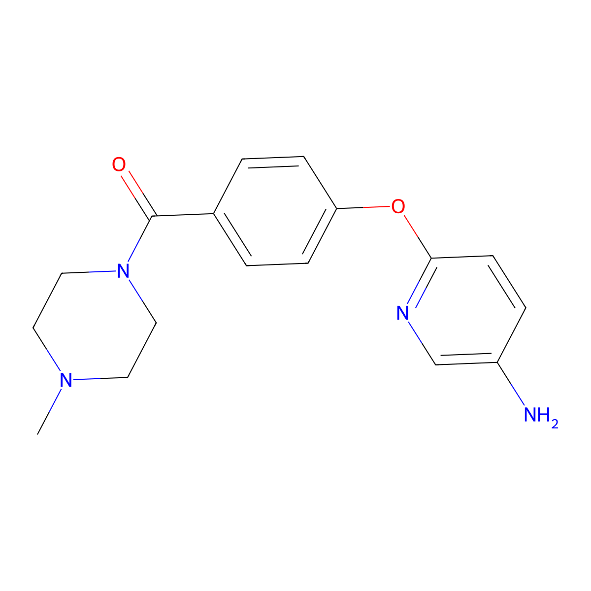 6-{4-[(4-Methylpiperazin-1-yl)carbonyl]phenoxy}pyridin-3-amine molecular structure, CAS 1242856-67-2