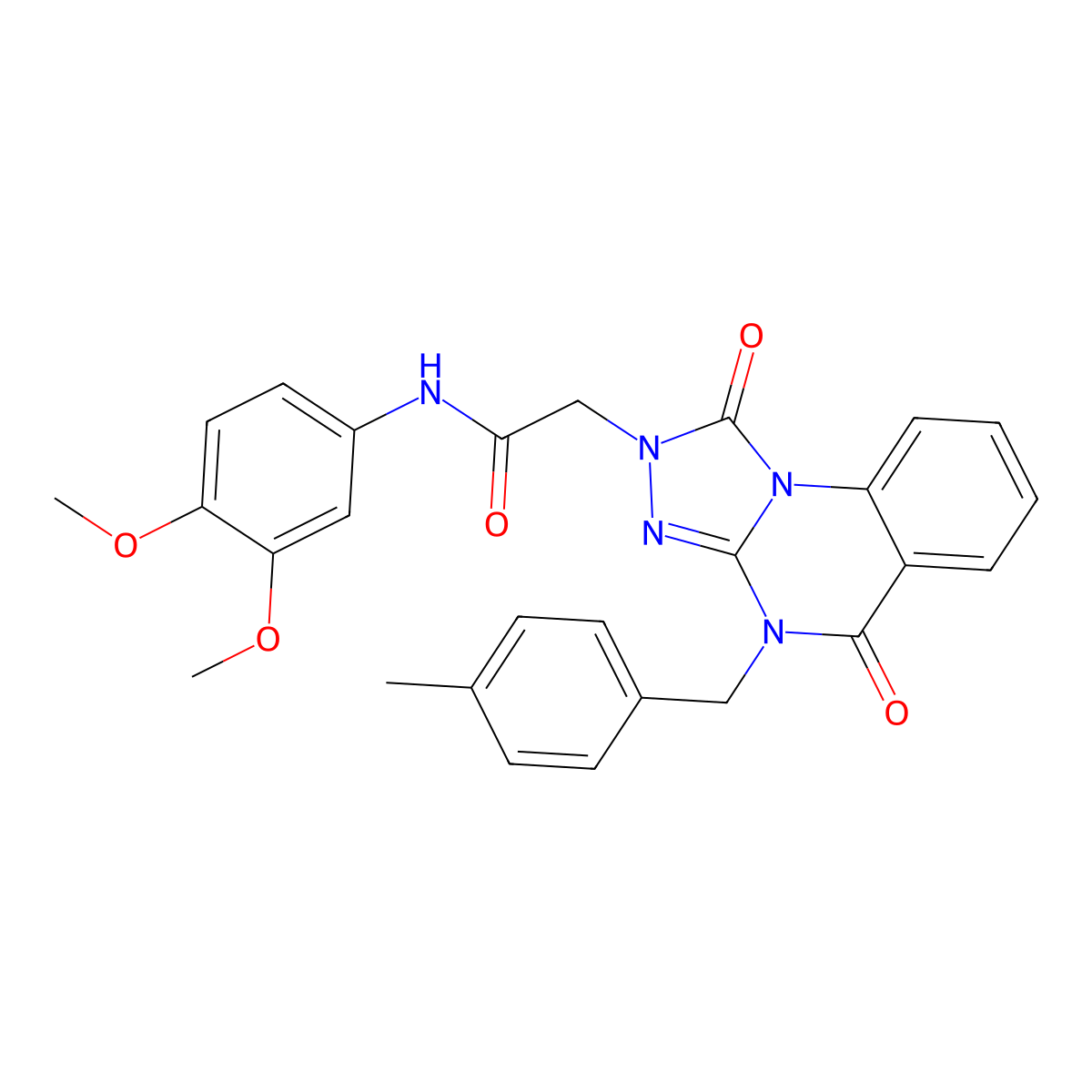 N-(3,4-dimethoxyphenyl)-2-(4-(4-methylbenzyl)-1,5-dioxo-4,5-dihydro-[1,2,4]triazolo[4,3-a]quinazolin-2(1H)-yl)acetamide molecular structure, CAS 1242860-01-0