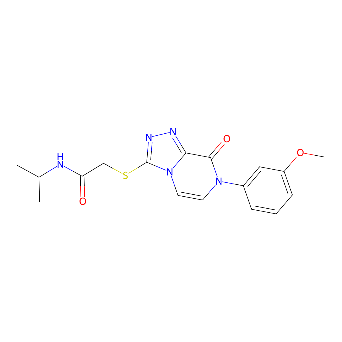 2-{[7-(3-methoxyphenyl)-8-oxo-7H,8H-[1,2,4]triazolo[4,3-a]pyrazin-3-yl]sulfanyl}-N-(propan-2-yl)acetamide molecular structure, CAS 1242860-33-8