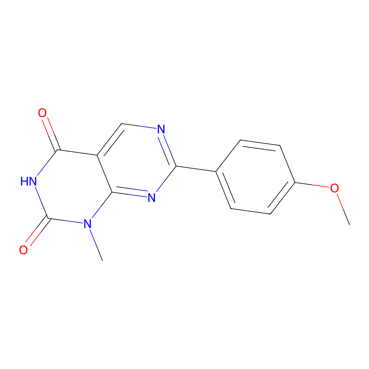 7-(4-Methoxyphenyl)-1-methylpyrimido[4,5-d]pyrimidine-2,4(1H,3H)-dione molecular structure, CAS 1242864-16-9