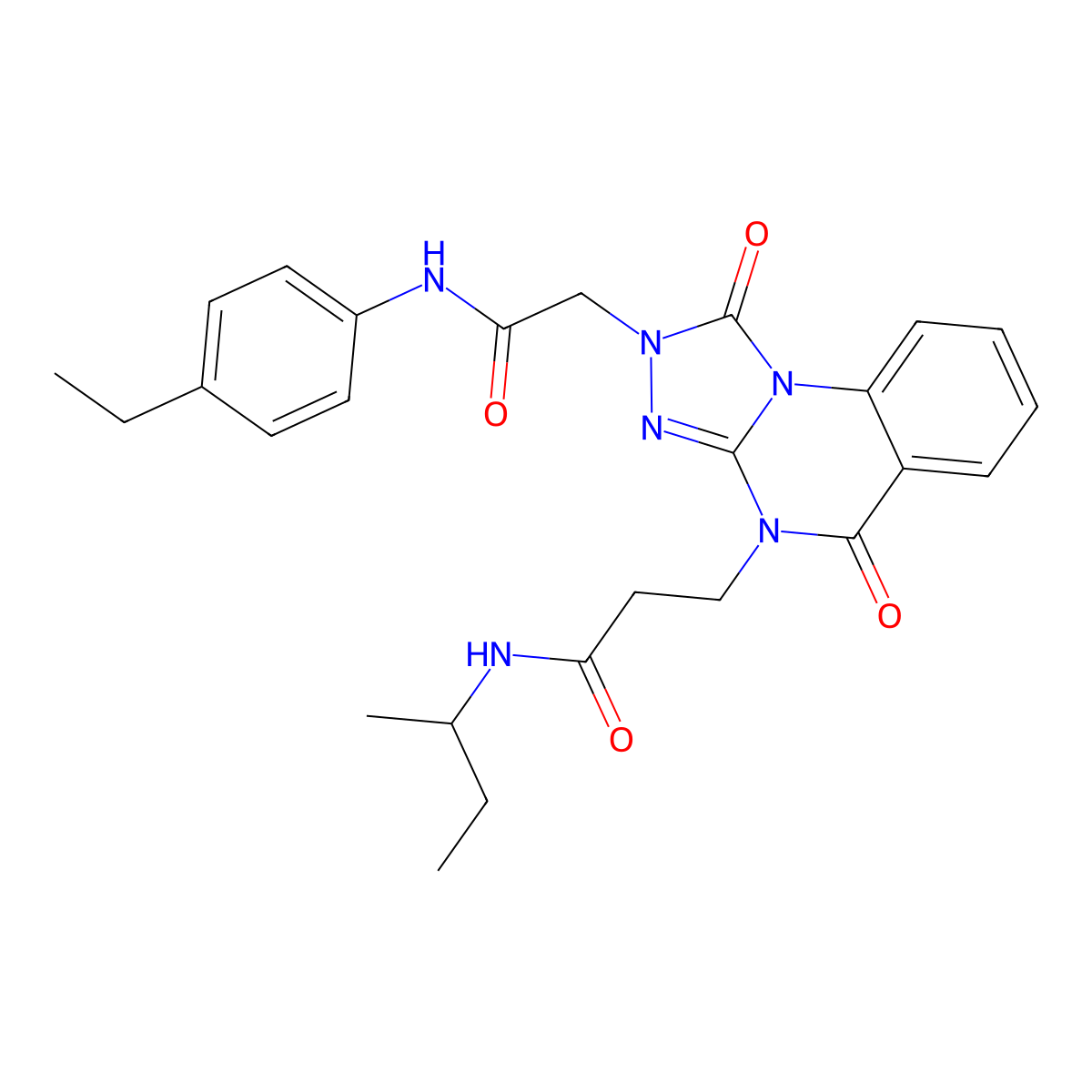 N-(sec-butyl)-3-(2-(2-((4-ethylphenyl)amino)-2-oxoethyl)-1,5-dioxo-1,2-dihydro-[1,2,4]triazolo[4,3-a]quinazolin-4(5H)-yl)propanamide molecular structure, CAS 1242868-19-4
