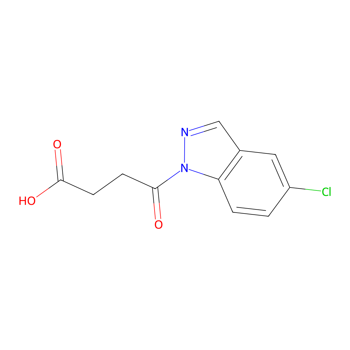 4-(5-Chloro-1H-indazol-1-yl)-4-oxobutanoic acid molecular structure, CAS 1242871-15-3