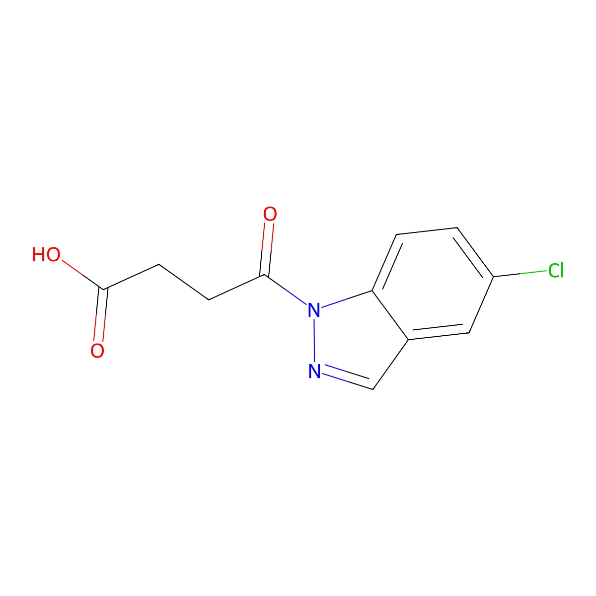 4-(5-Chloro-1H-indazol-1-yl)-4-oxobutanoic acid molecular structure, CAS 1242871-15-3