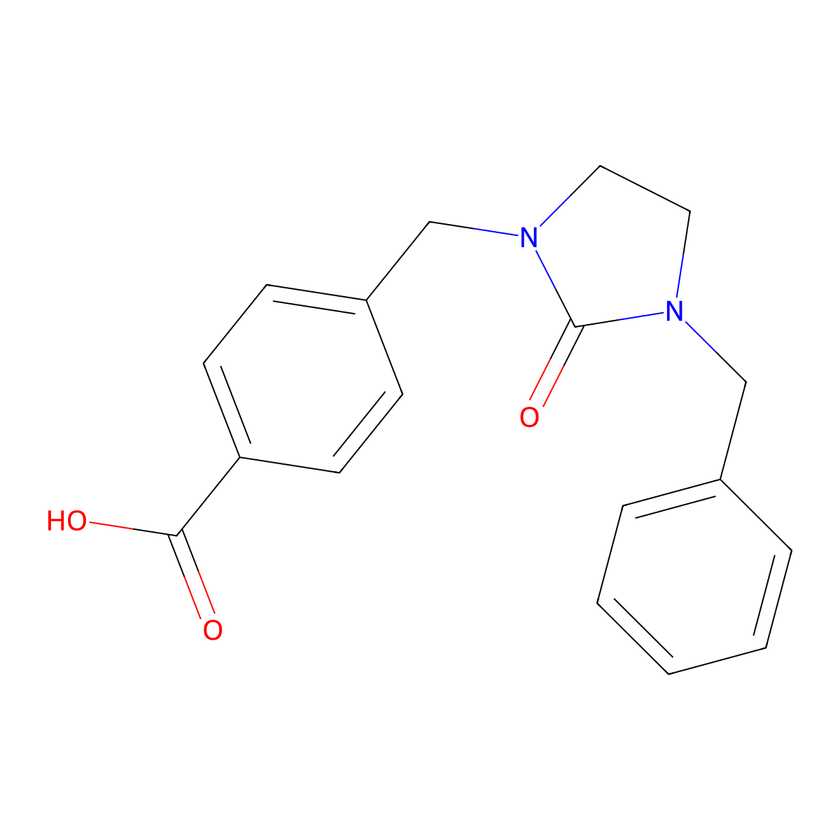 4-[(3-Benzyl-2-oxoimidazolidin-1-yl)methyl]benzoic acid molecular structure, CAS 1242871-80-2