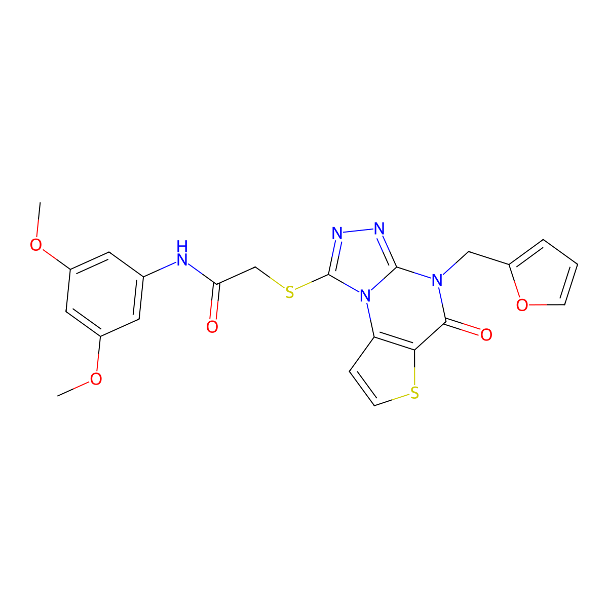 N-(3,5-dimethoxyphenyl)-2-({8-[(furan-2-yl)methyl]-7-oxo-5-thia-1,8,10,11-tetraazatricyclo[7.3.0.0^{2,6}]dodeca-2(6),3,9,11-tetraen-12-yl}sulfanyl)acetamide molecular structure, CAS 1242873-53-5