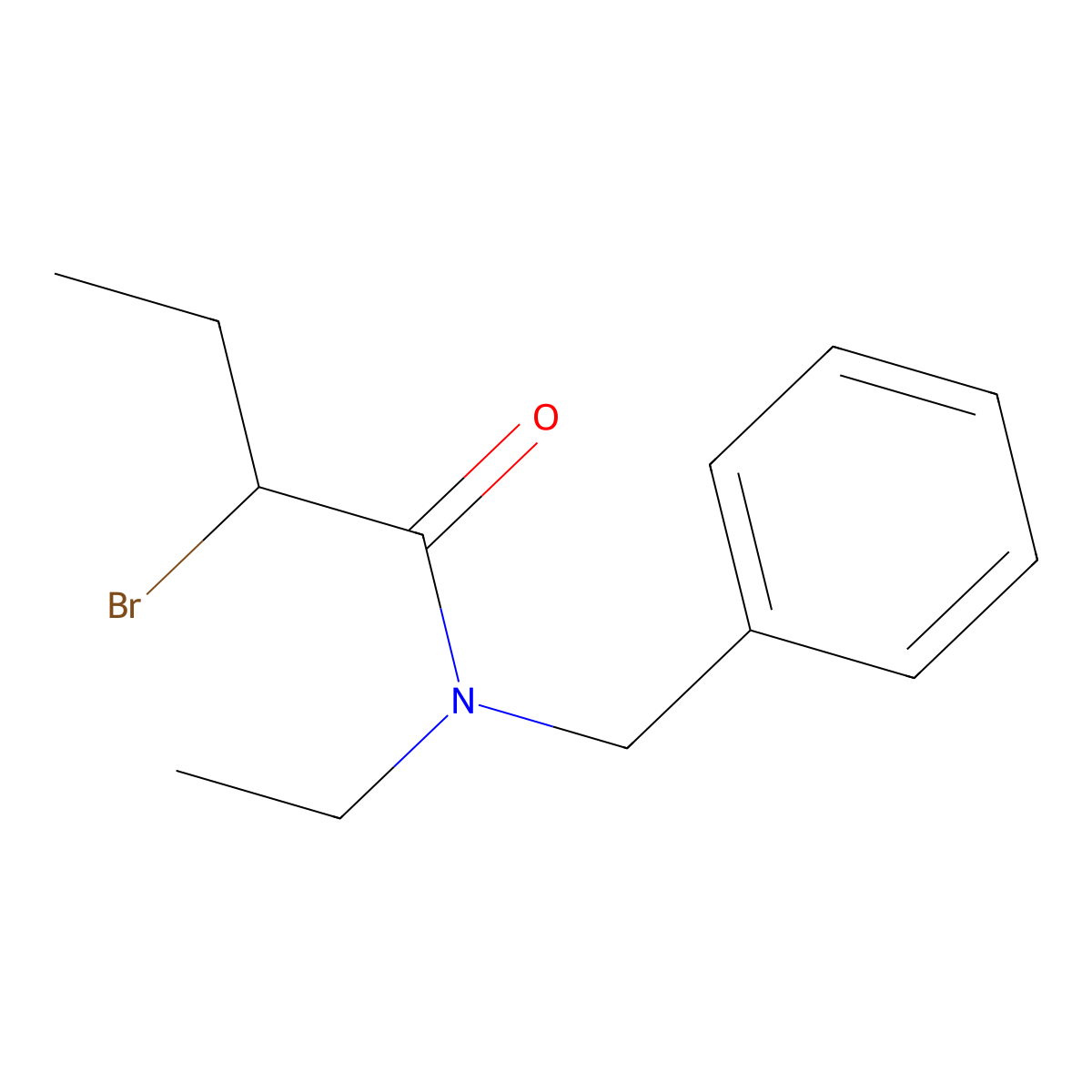 N-benzyl-2-bromo-N-ethylbutanamide molecular structure, CAS 1242873-64-8