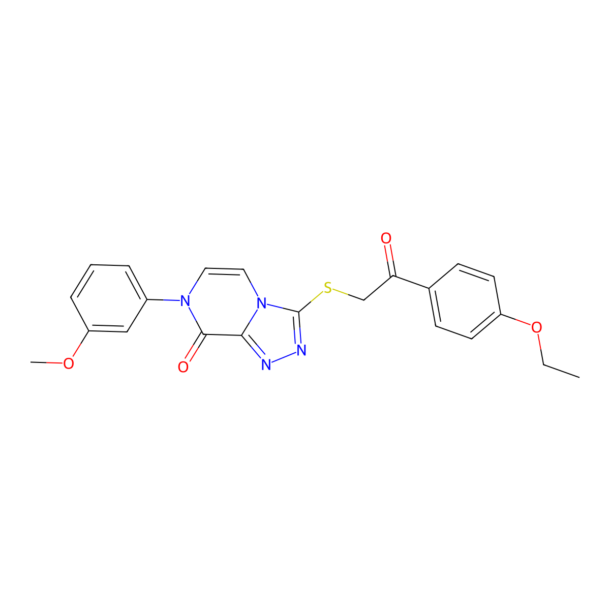 3-{[2-(4-ethoxyphenyl)-2-oxoethyl]thio}-7-(3-methoxyphenyl)[1,2,4]triazolo[4,3-a]pyrazin-8(7H)-one molecular structure, CAS 1242874-07-2