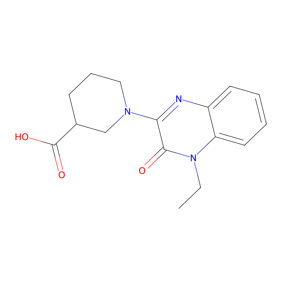 1-(4-Ethyl-3-oxo-3,4-dihydroquinoxalin-2-yl)piperidine-3-carboxylic acid molecular structure, CAS 1242874-77-6