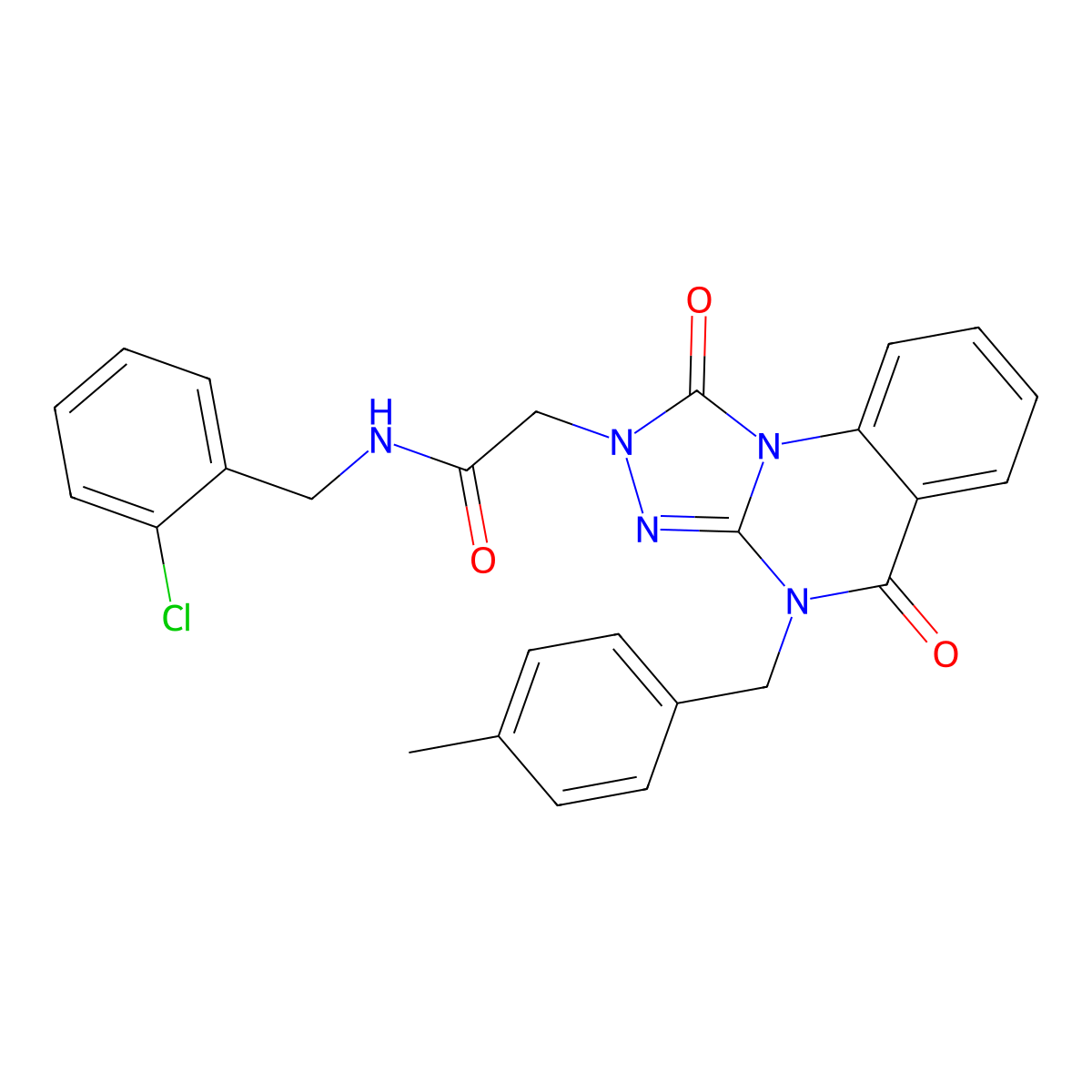 N-[(2-chlorophenyl)methyl]-2-{4-[(4-methylphenyl)methyl]-1,5-dioxo-1H,2H,4H,5H-[1,2,4]triazolo[4,3-a]quinazolin-2-yl}acetamide molecular structure, CAS 1242875-00-8