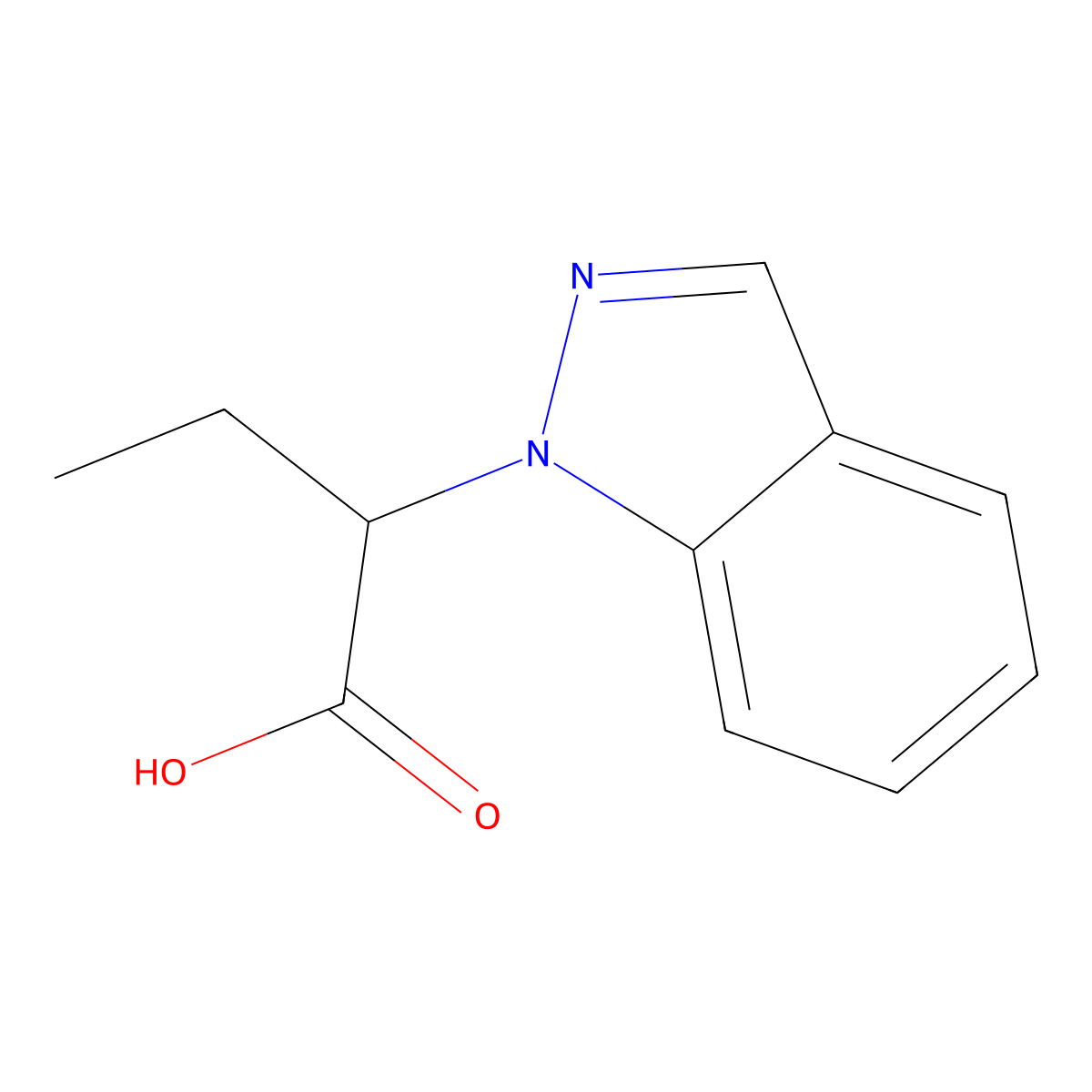 2-(1H-Indazol-1-yl)butanoic acid molecular structure, CAS 1242875-38-2