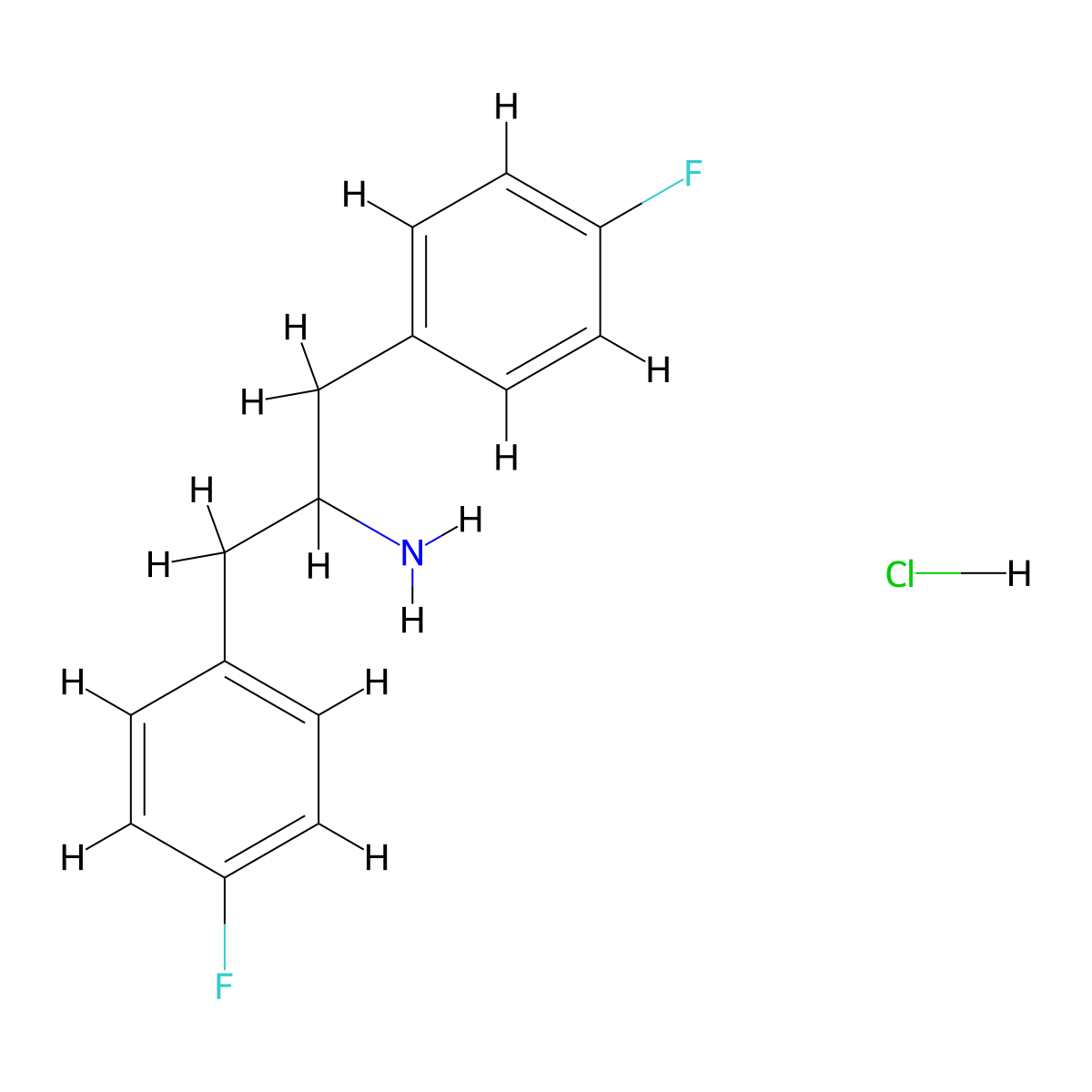 2-Amino-1,3-bis(4-fluorophenyl)propane Hydrochloride molecular structure, CAS 1242876-06-7