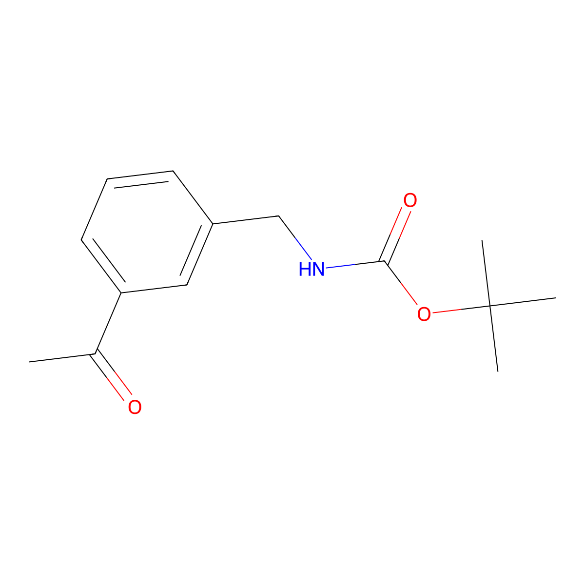 Tert-butyl (3-acetylbenzyl)carbamate molecular structure, CAS 1242879-48-6