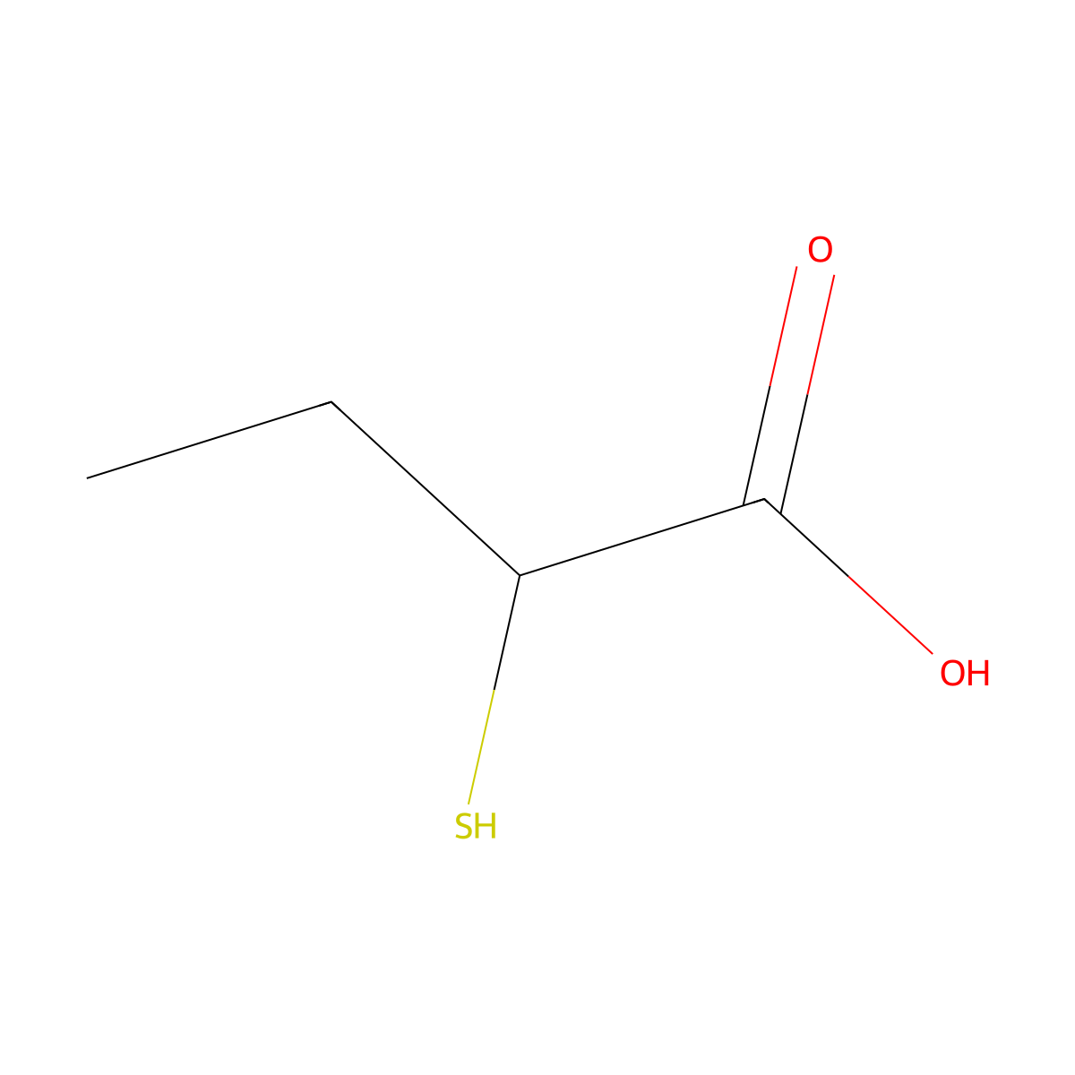 (S)-2-mercaptobutanoic acid molecular structure, CAS 1242881-37-3