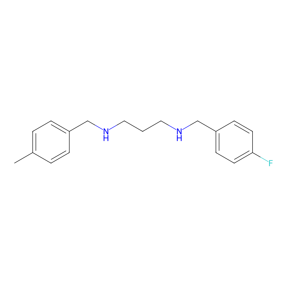 N-(4-Fluorobenzyl)-N'-(4-methylbenzyl)propane-1,3-diamine molecular structure, CAS 1242881-92-0