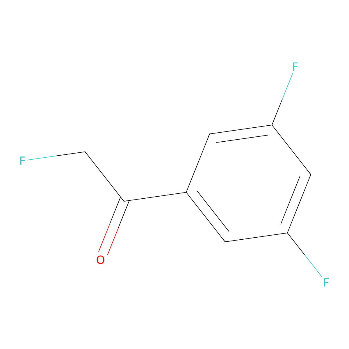 1-(3,5-Difluorophenyl)-2-fluoroethan-1-one molecular structure, CAS 1242882-27-4