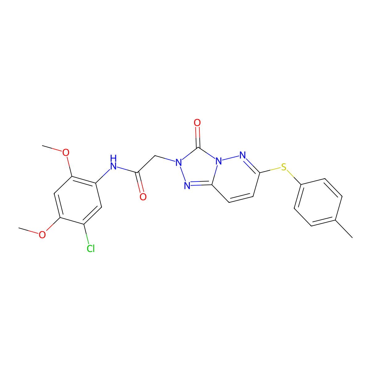 N-(5-chloro-2,4-dimethoxyphenyl)-2-{6-[(4-methylphenyl)sulfanyl]-3-oxo-2H,3H-[1,2,4]triazolo[4,3-b]pyridazin-2-yl}acetamide molecular structure, CAS 1242883-86-8