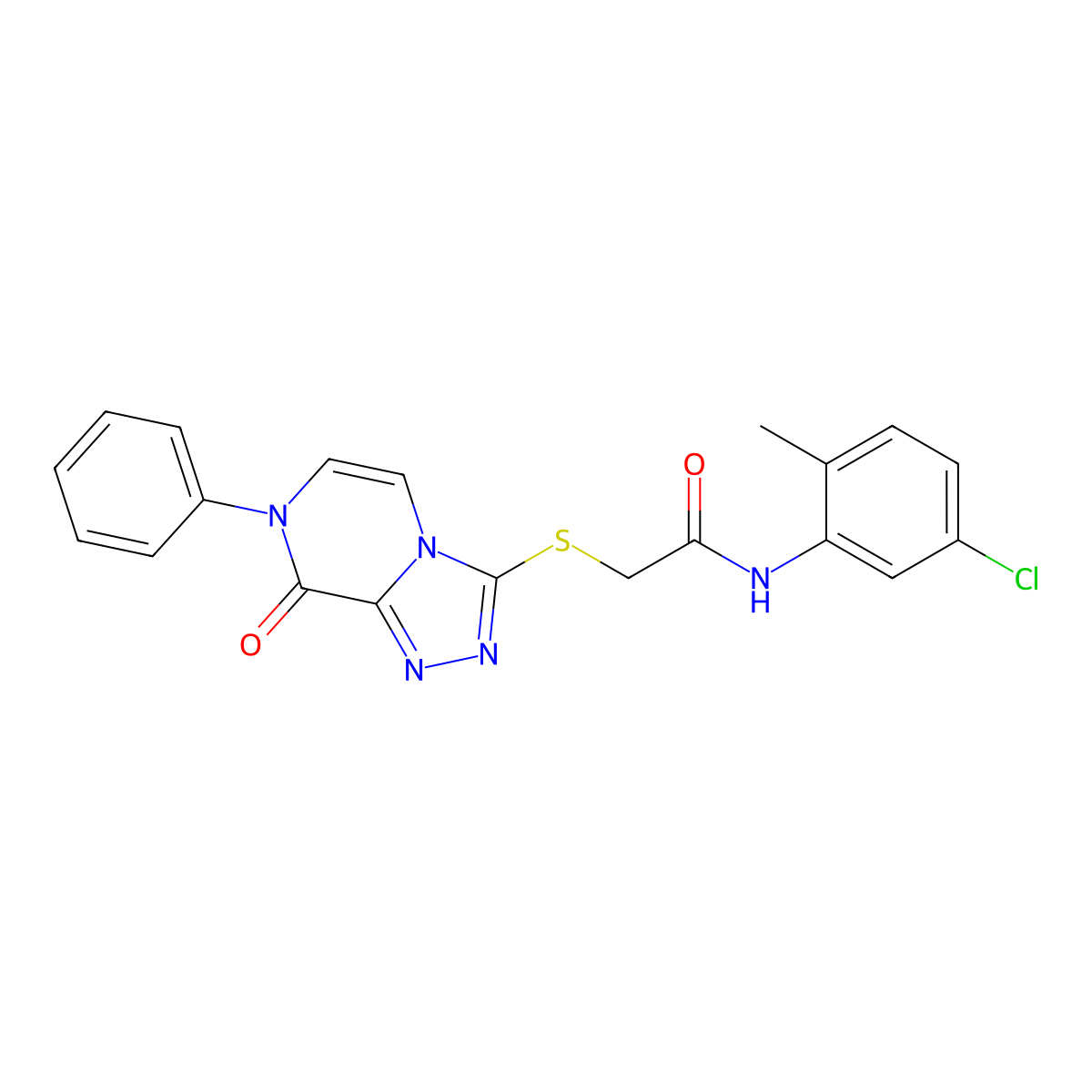N-(5-chloro-2-methylphenyl)-2-[(8-oxo-7-phenyl-[1,2,4]triazolo[4,3-a]pyrazin-3-yl)sulfanyl]acetamide molecular structure, CAS 1242884-96-3