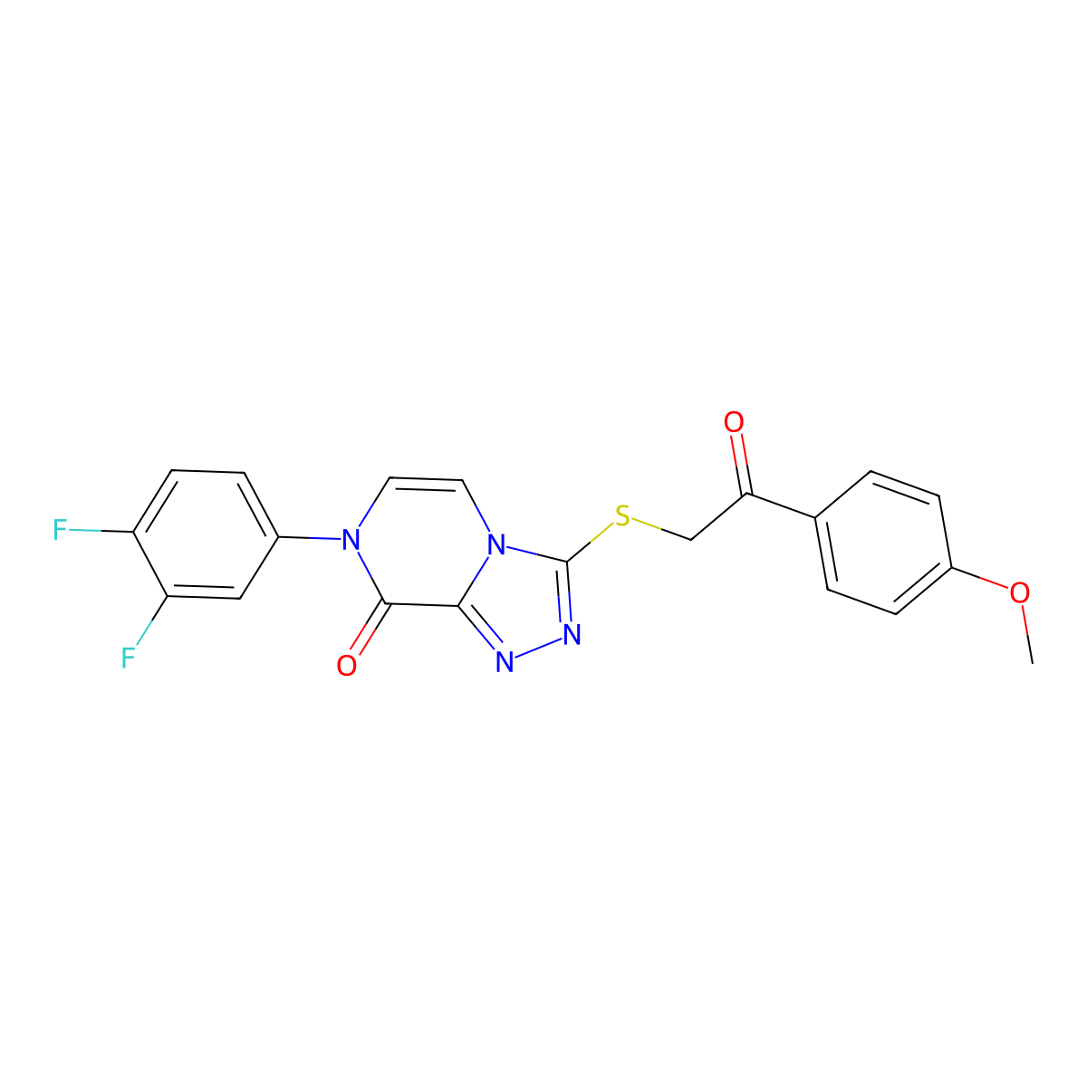 7-(3,4-difluorophenyl)-3-{[2-(4-methoxyphenyl)-2-oxoethyl]thio}[1,2,4]triazolo[4,3-a]pyrazin-8(7H)-one molecular structure, CAS 1242887-39-3