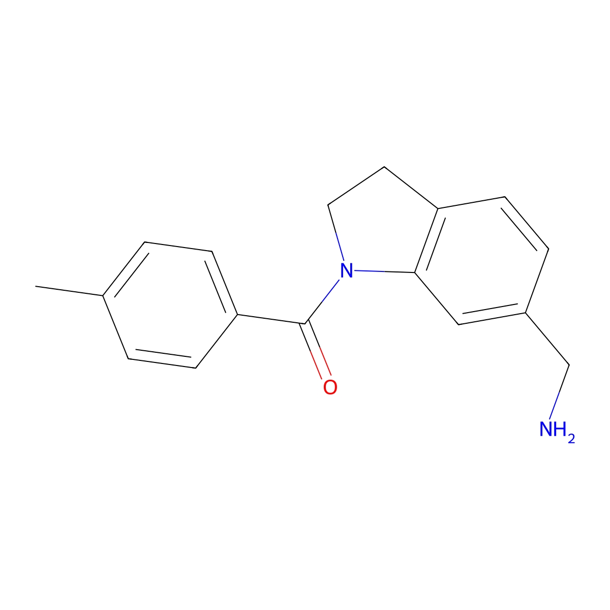 {[1-(4-Methylbenzoyl)-2,3-dihydro-1H-indol-6-yl]methyl}amine molecular structure, CAS 1242887-47-3