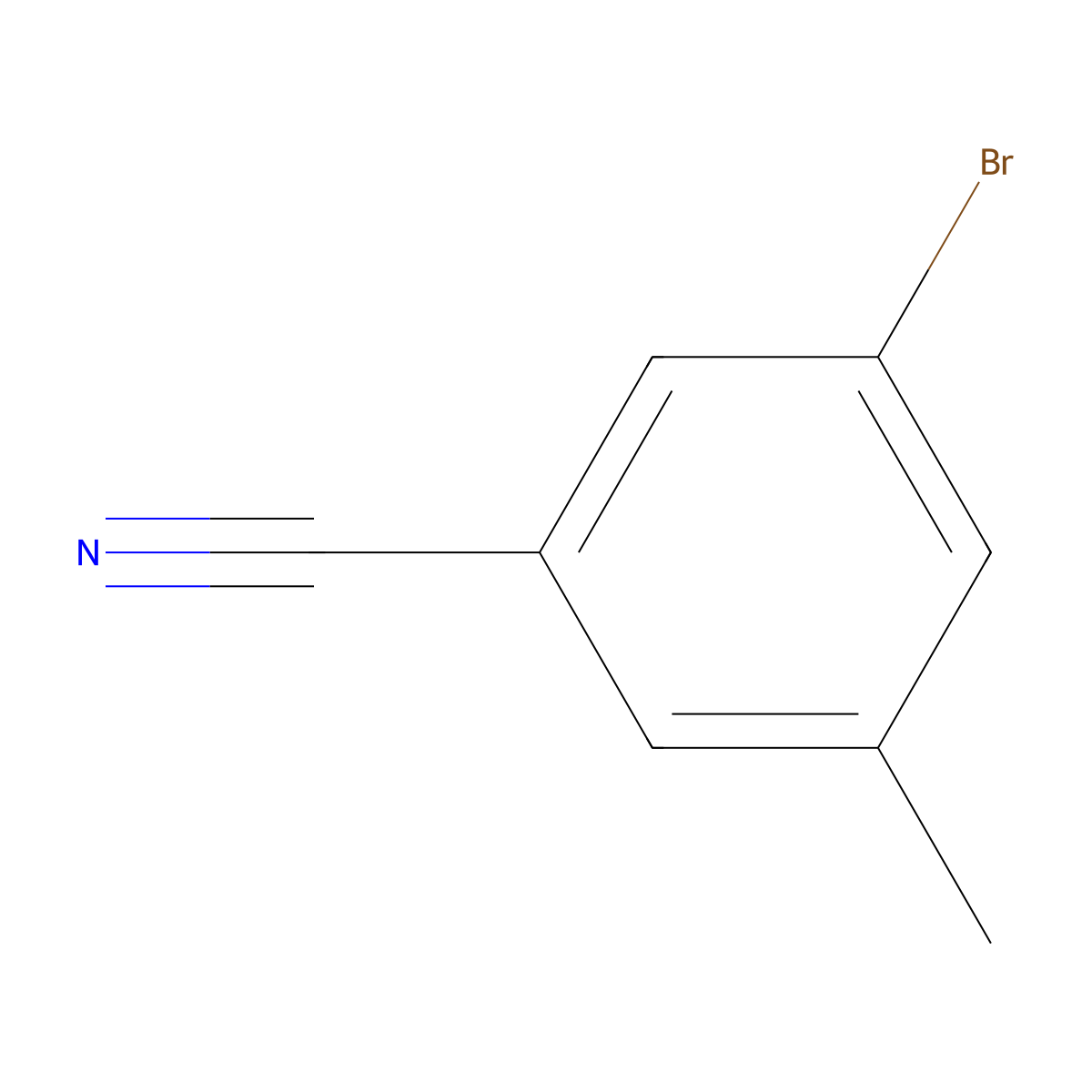 3-Bromo-5-methylbenzonitrile molecular structure, CAS 124289-21-0