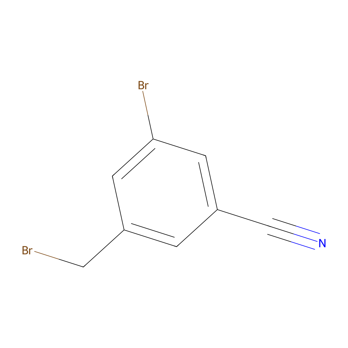 3-Bromo-5-(bromomethyl)benzonitrile molecular structure, CAS 124289-24-3