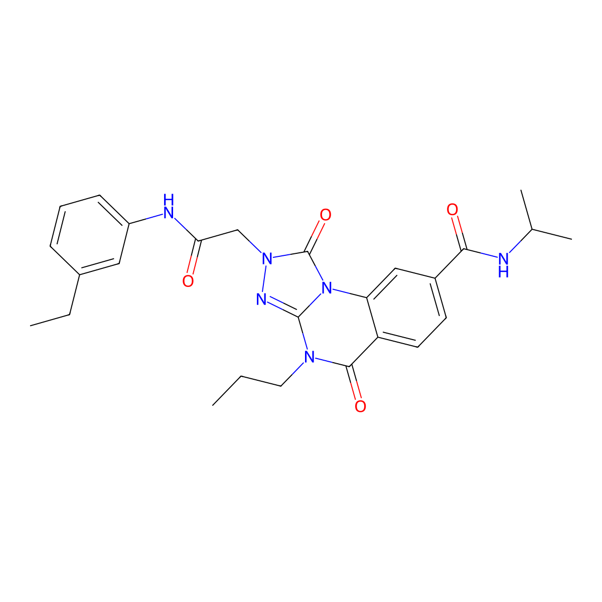 2-{2-[(3-ethylphenyl)amino]-2-oxoethyl}-N-isopropyl-1,5-dioxo-4-propyl-1,2,4,5-tetrahydro[1,2,4]triazolo[4,3-a]quinazoline-8-carboxamide molecular structure, CAS 1242894-44-5