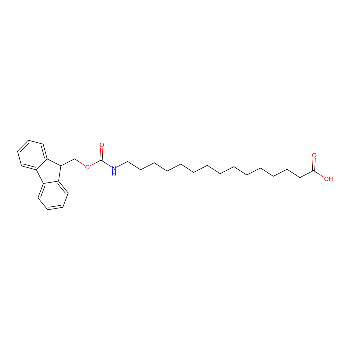 N-Fmoc-15-aminopentadecanoic acid molecular structure, CAS 1242895-96-0