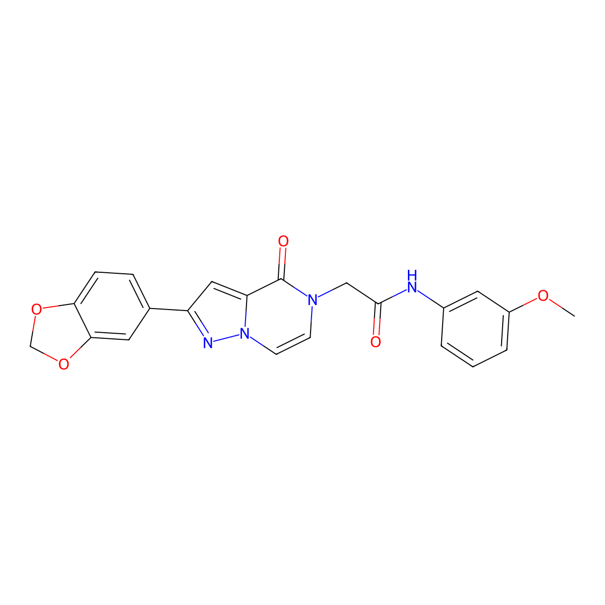 2-[2-(1,3-benzodioxol-5-yl)-4-oxopyrazolo[1,5-a]pyrazin-5(4H)-yl]-N-(3-methoxyphenyl)acetamide molecular structure, CAS 1242899-98-4