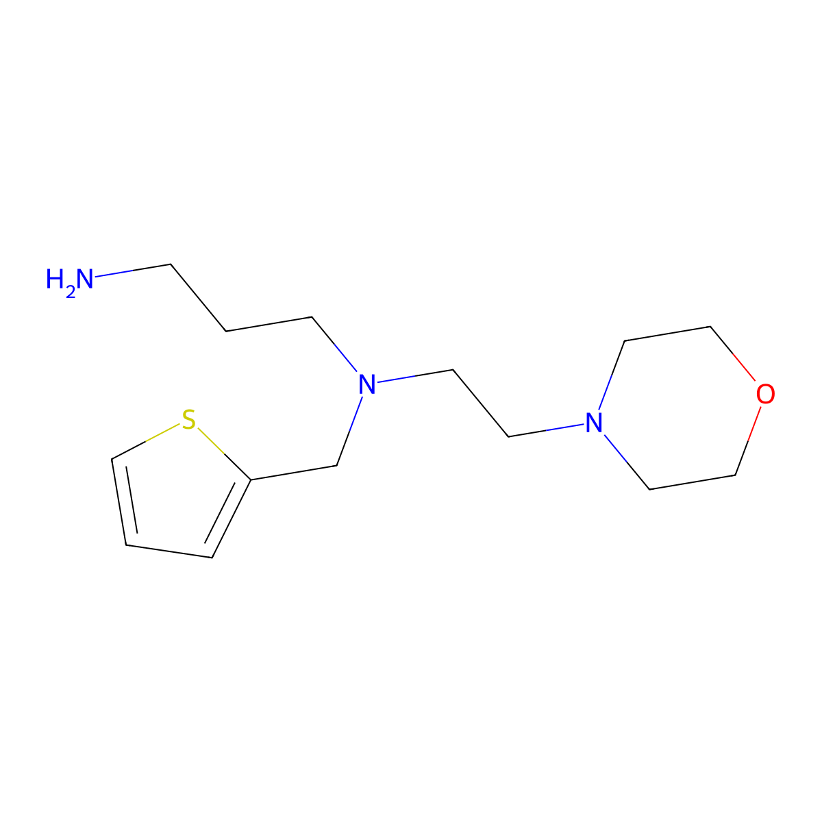 N-(2-Morpholin-4-ylethyl)-N-(2-thienylmethyl)propane-1,3-diamine molecular structure, CAS 1242901-53-6