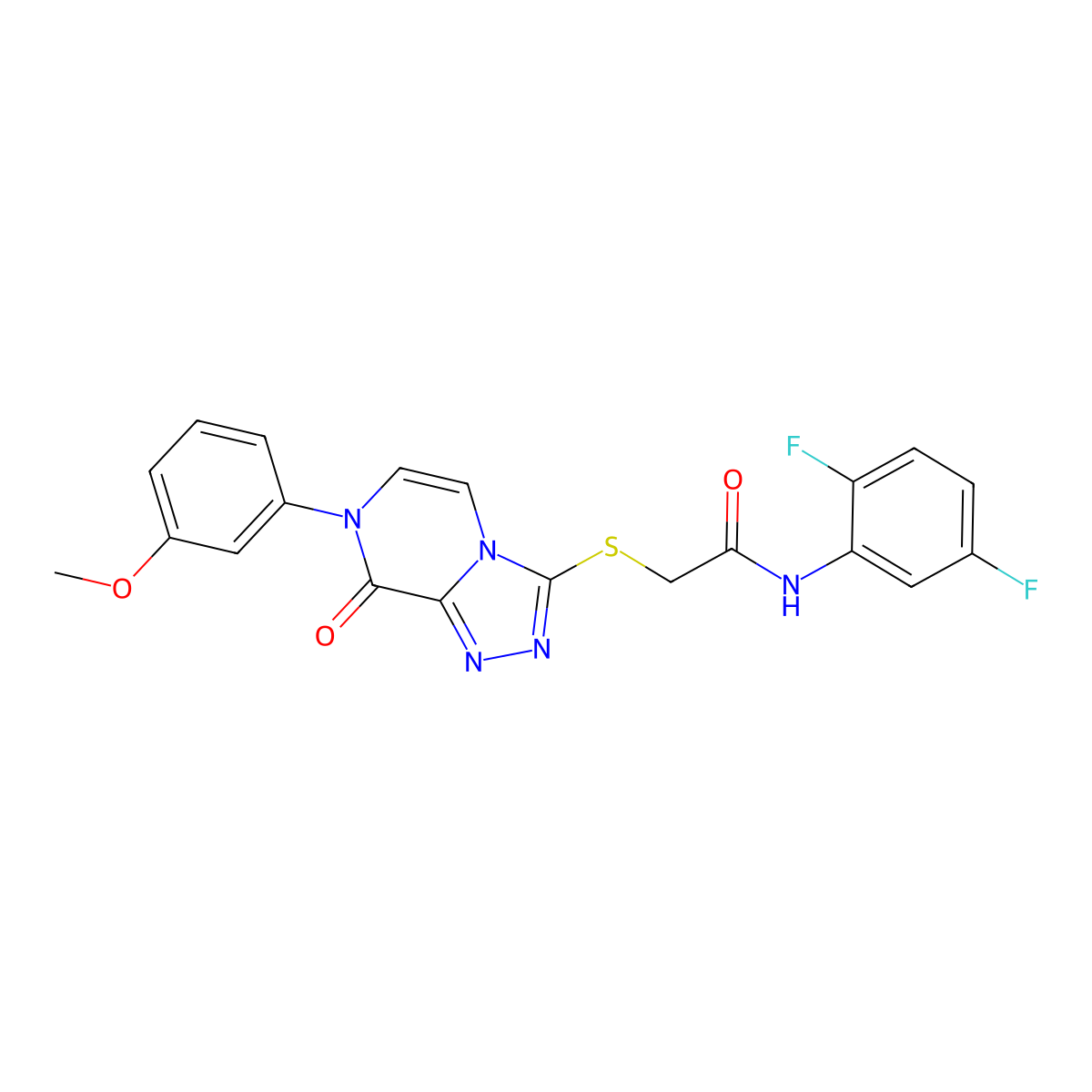 N-(2,5-difluorophenyl)-2-{[7-(3-methoxyphenyl)-8-oxo-7H,8H-[1,2,4]triazolo[4,3-a]pyrazin-3-yl]sulfanyl}acetamide molecular structure, CAS 1242903-67-8