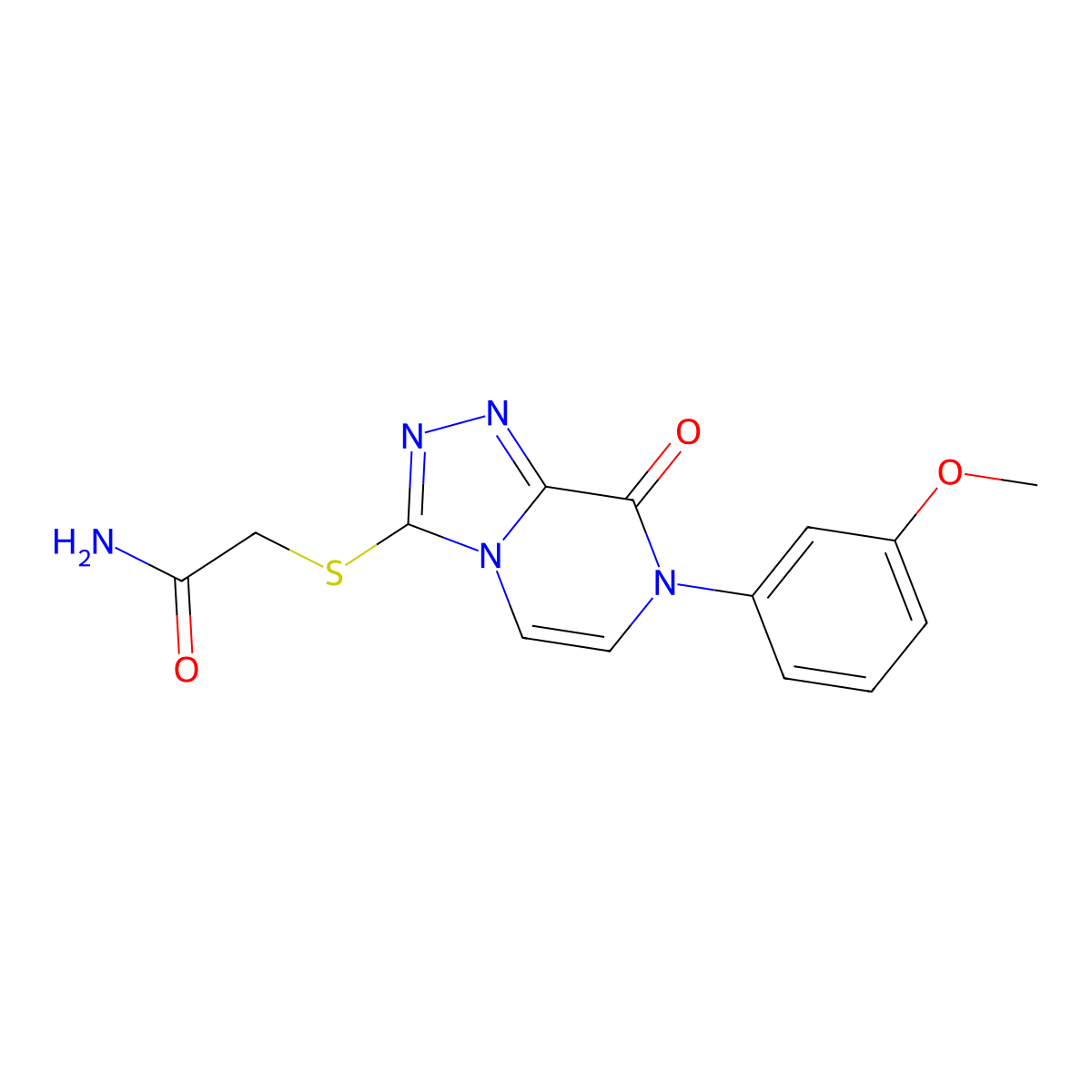 2-{[7-(3-Methoxyphenyl)-8-oxo-7,8-dihydro[1,2,4]triazolo[4,3-a]pyrazin-3-yl]thio}acetamide molecular structure, CAS 1242904-09-1