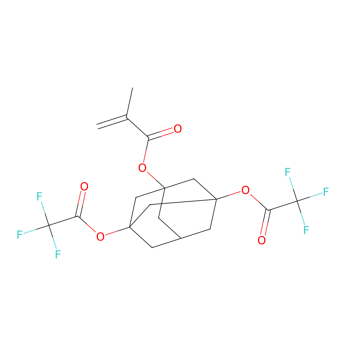 [3,5-Bis[(2,2,2-trifluoroacetyl)oxy]-1-adamantyl] 2-methylprop-2-enoate molecular structure, CAS 1242906-47-3