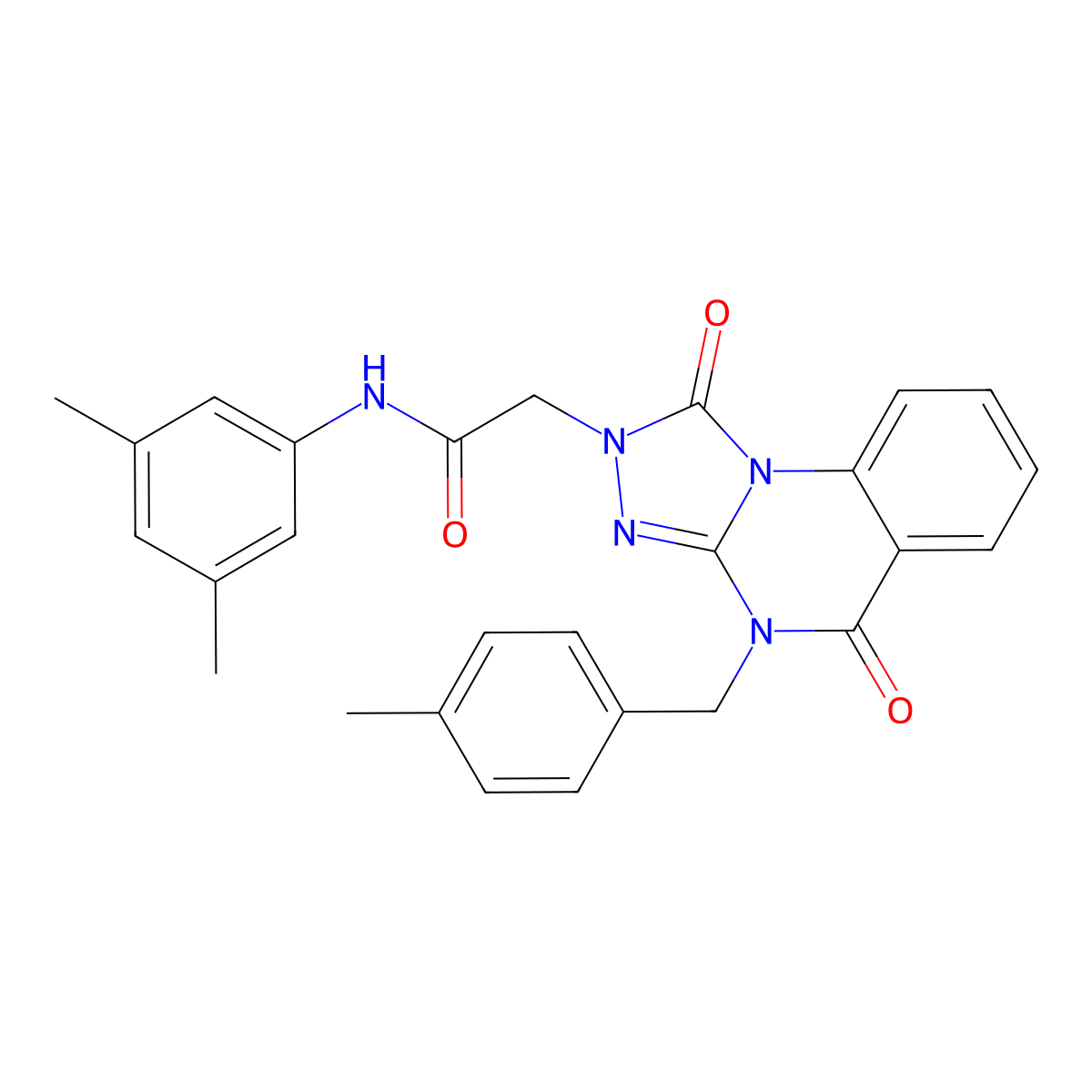 N-(3,5-dimethylphenyl)-2-(4-(4-methylbenzyl)-1,5-dioxo-4,5-dihydro-[1,2,4]triazolo[4,3-a]quinazolin-2(1H)-yl)acetamide molecular structure, CAS 1242910-56-0