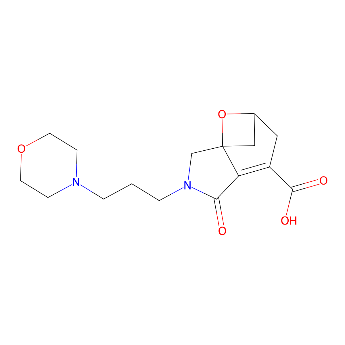2-(3-Morpholin-4-ylpropyl)-1-oxo-1,2,3,4,5,6-hexahydro-3a,5-epoxyisoindole-7-carboxylic acid molecular structure, CAS 1242912-32-8