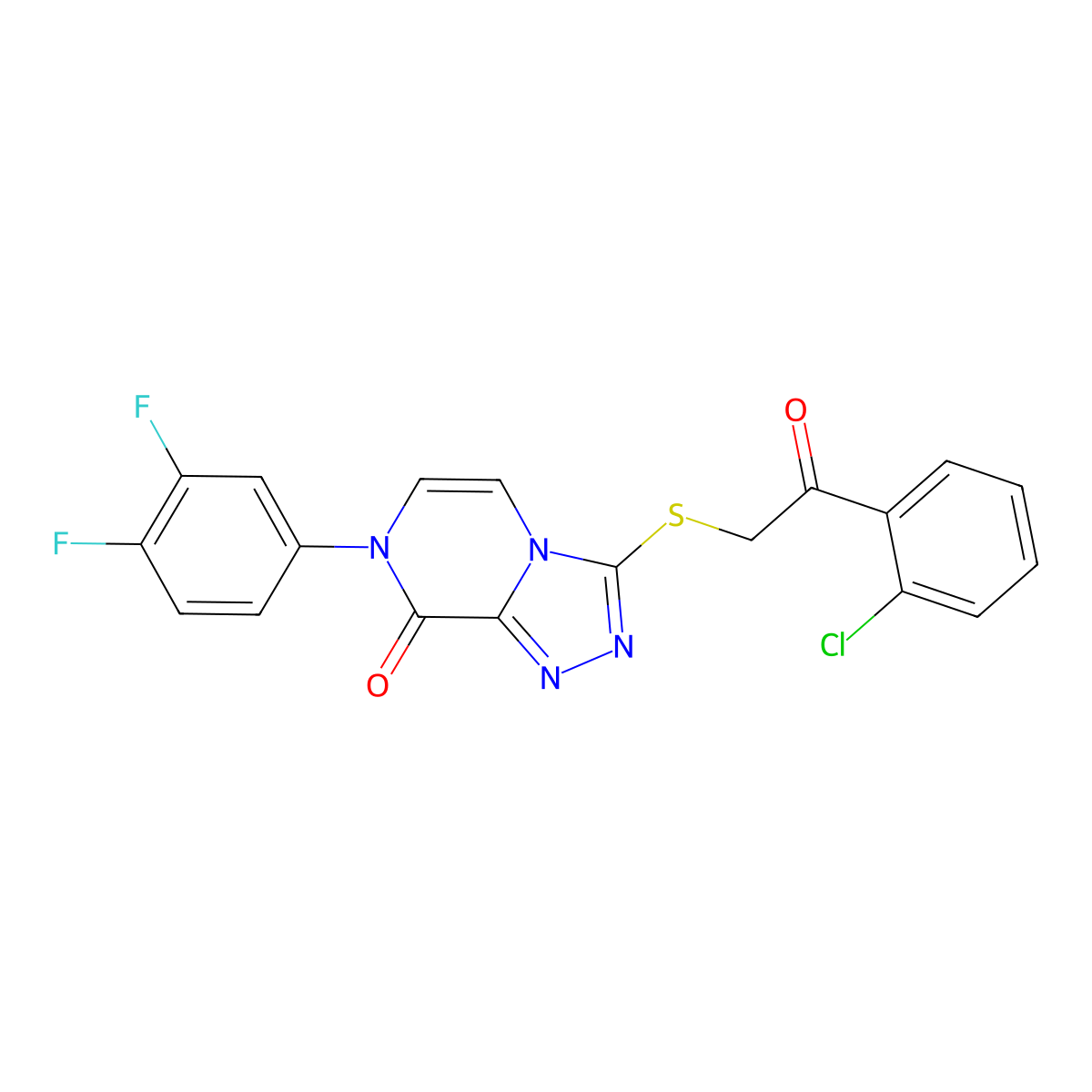 3-((2-(2-chlorophenyl)-2-oxoethyl)thio)-7-(3,4-difluorophenyl)-[1,2,4]triazolo[4,3-a]pyrazin-8(7H)-one molecular structure, CAS 1242914-43-7