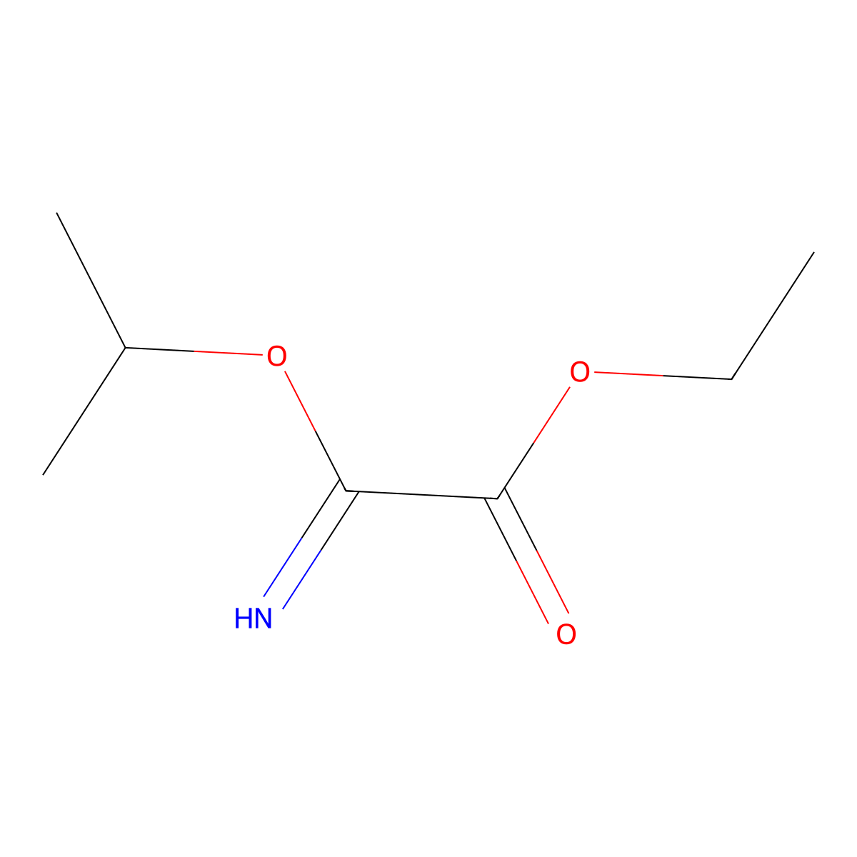 Ethyl 2-imino-2-isopropoxyacetate molecular structure, CAS 124292-87-1