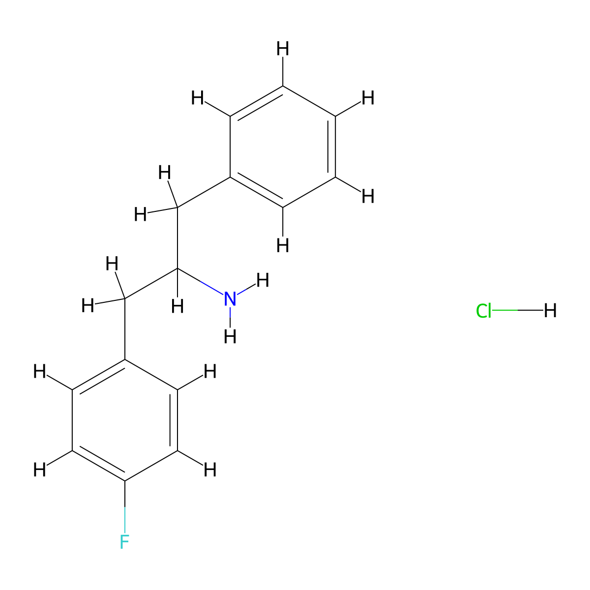 [1-Benzyl-2-(4-fluorophenyl)-ethyl]amine hydrochloride molecular structure, CAS 1242924-02-2