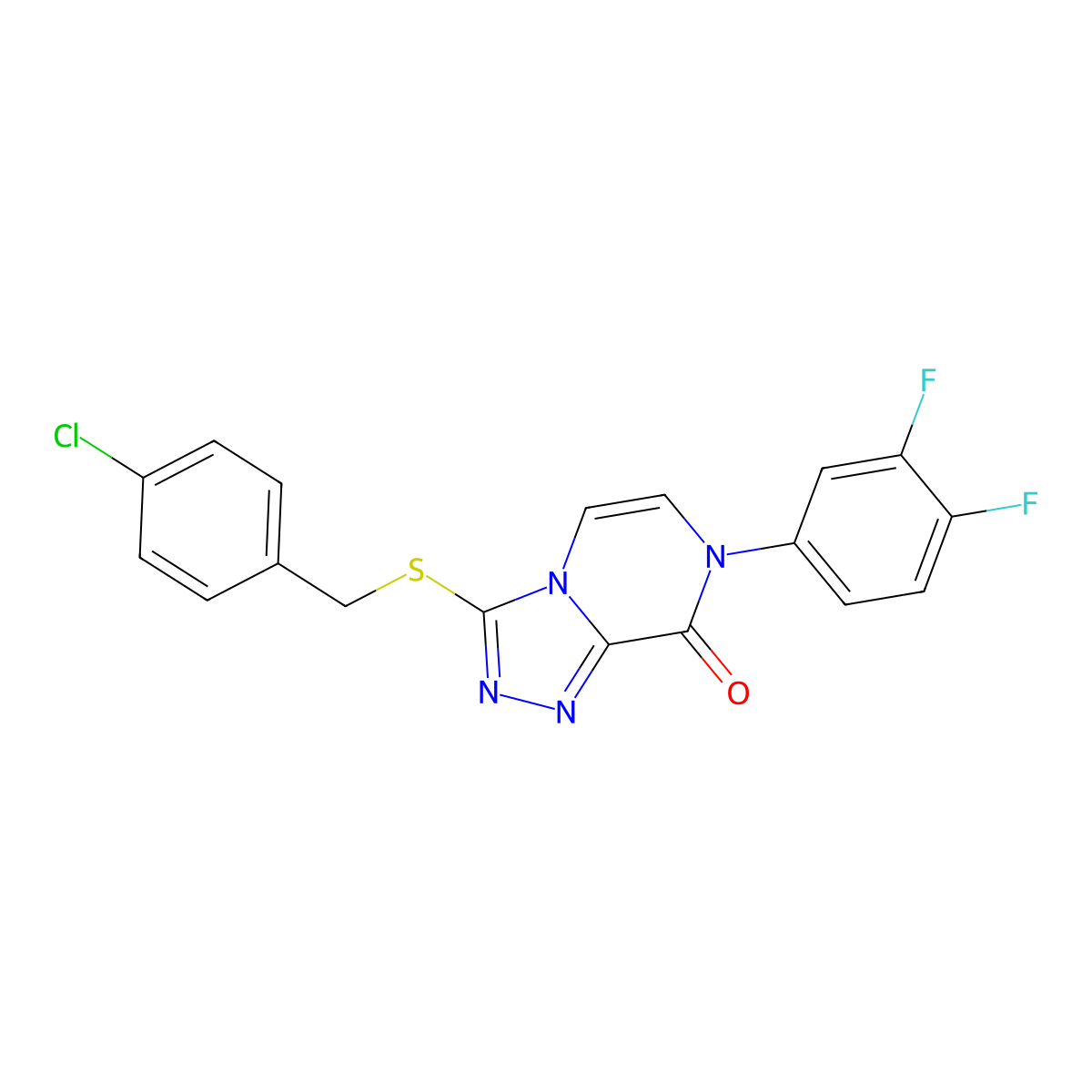 3-[(4-chlorobenzyl)thio]-7-(3,4-difluorophenyl)[1,2,4]triazolo[4,3-a]pyrazin-8(7H)-one molecular structure, CAS 1242924-29-3