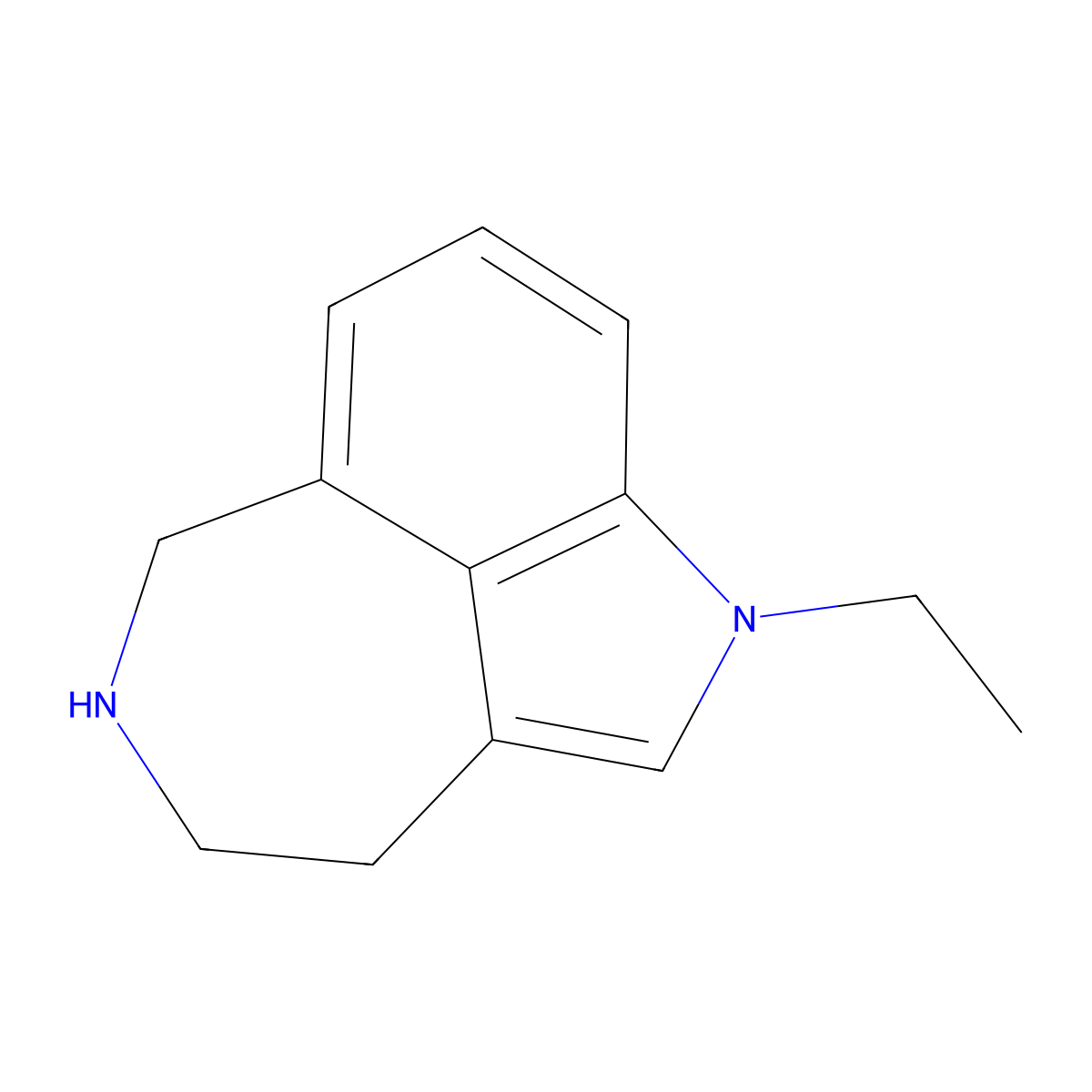 1-Ethyl-3,4,5,6-tetrahydro-1H-azepino[5,4,3-cd]indole molecular structure, CAS 1242925-85-4